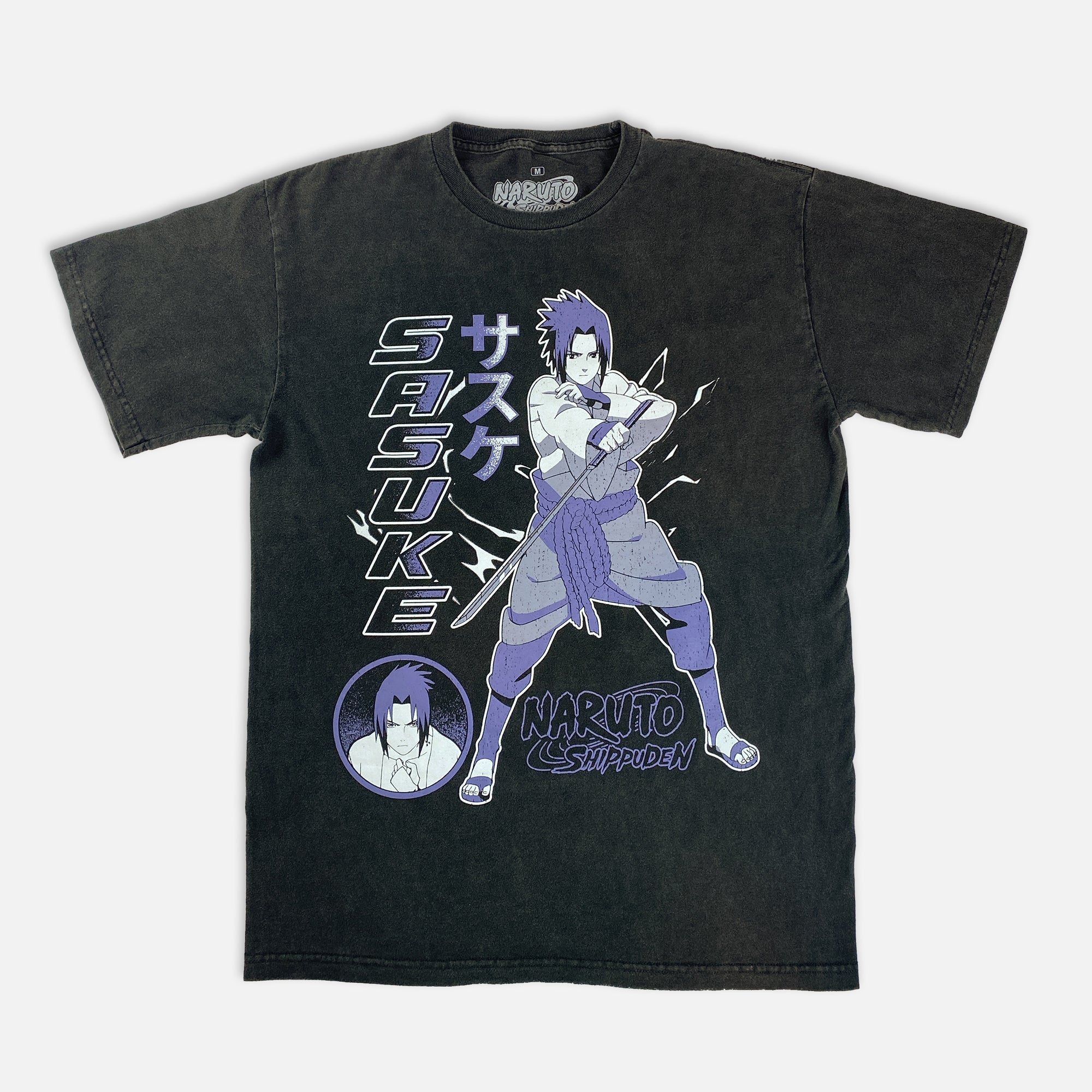 Naruto Shippuden - Sasuke Monochrome T-Shirt - Crunchyroll Exclusive! image count 0